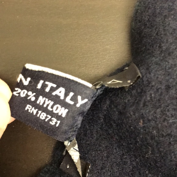 Nautica wool blend scotch plaid reversible green navy scarf, Italy. Perfect - Picture 7 of 10